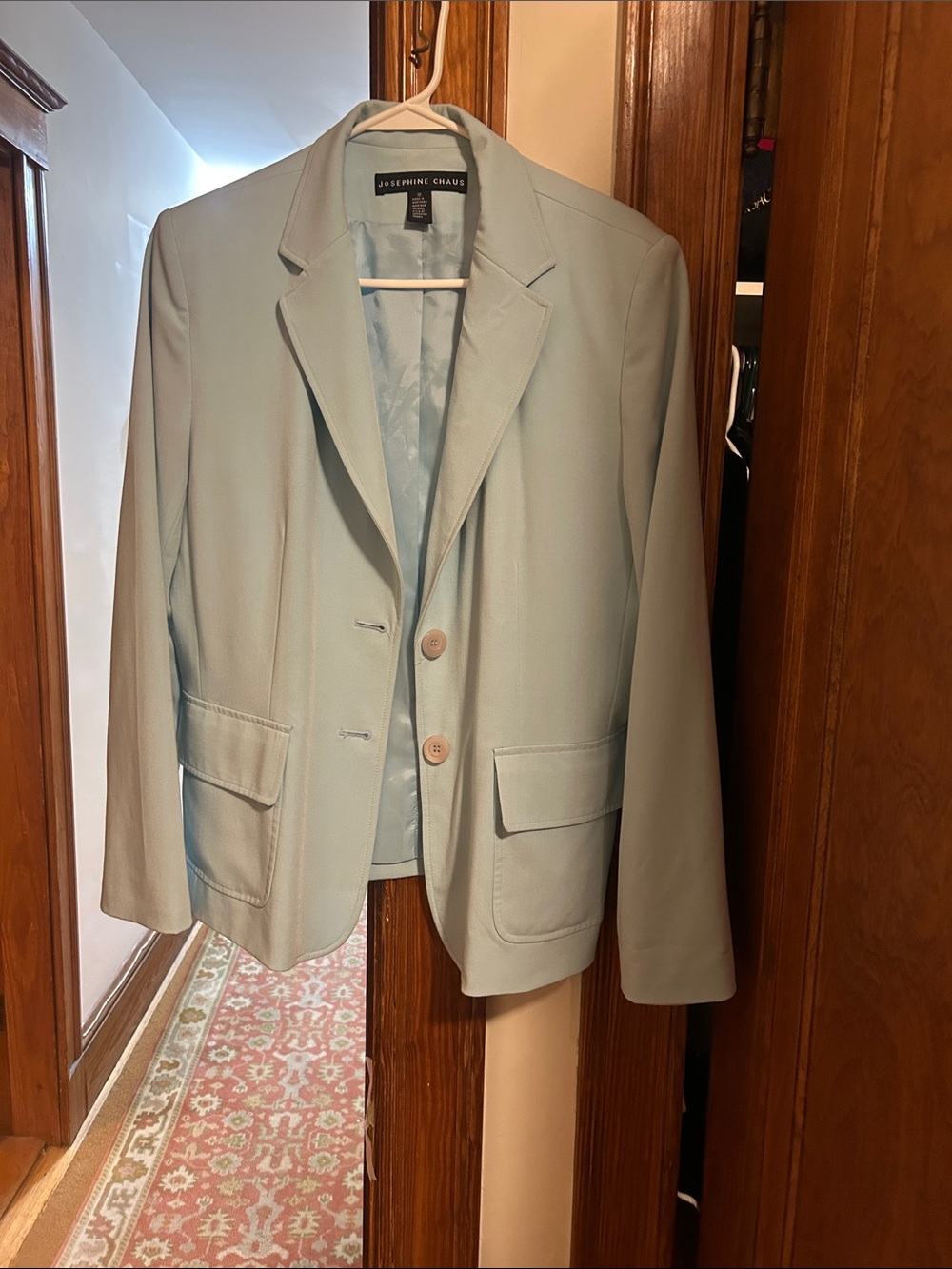 Josephine Chaus Pale Blue Women's Blazer - Classic Two-Button Jacket
